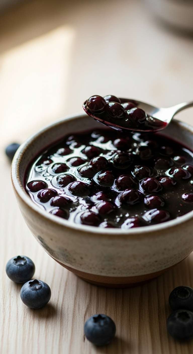 Juicy Loin with Sweet Blueberry Sauce 4 Sweet Blueberry Sauce