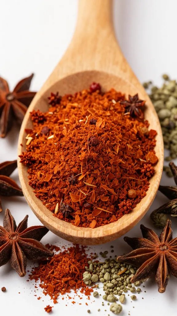 Ambrosial Aleppo Spice Recipe: Weeknight Magic 3 Closeup of Aleppo pepper and spices on wooden spoon