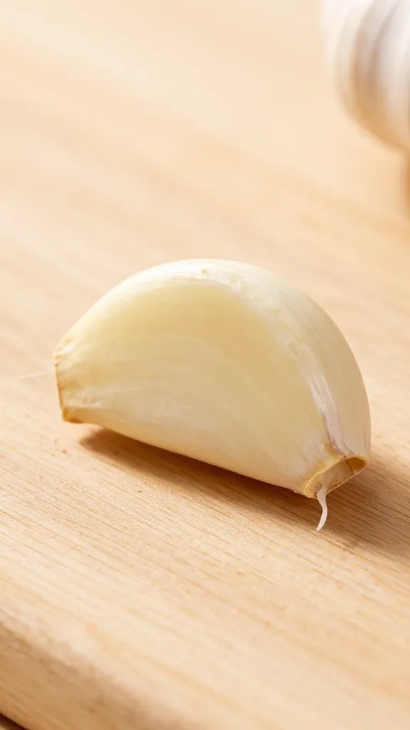 Coconut Cream Pasta Sauce: Easy Weeknight Win 4 single garlic clove sliced on wooden board