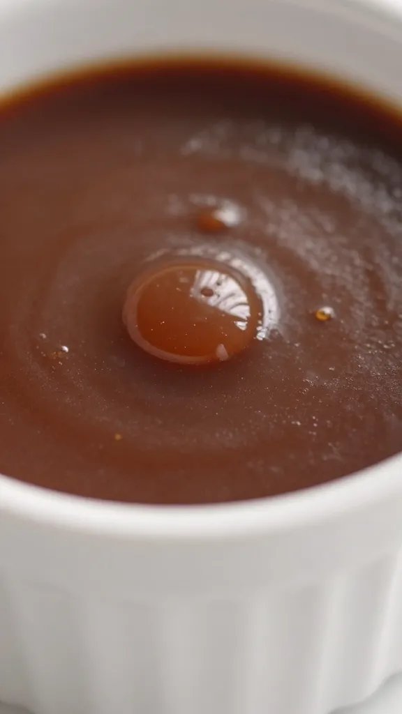 Tri Tip Dipping Sauce: Bold Flavor Bombs That Wow 5 closeup of glossy sauce droplets on white ramekin with beef glaze