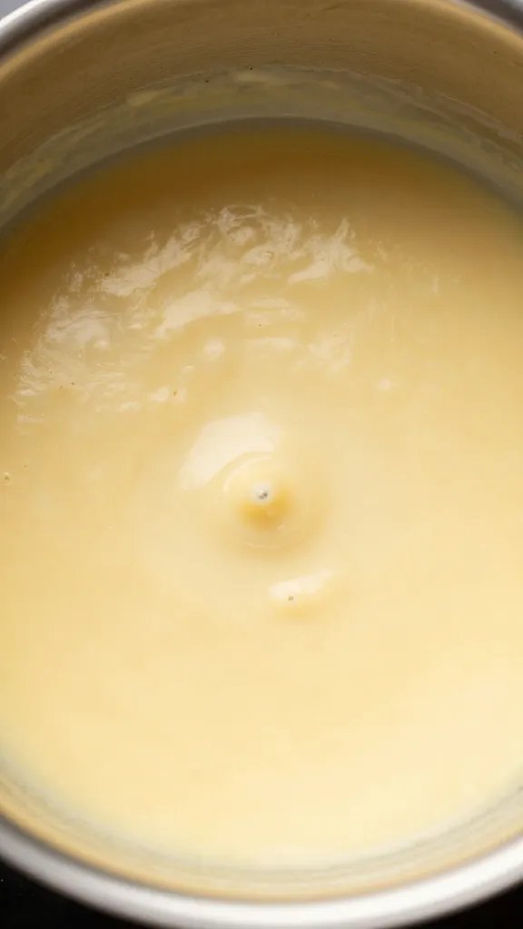 Gluten Free Bearnaise Sauce: Uber-Elegant Dip Masterclass 5 Closeup of whisked bearnaise glaze in warm butter pot