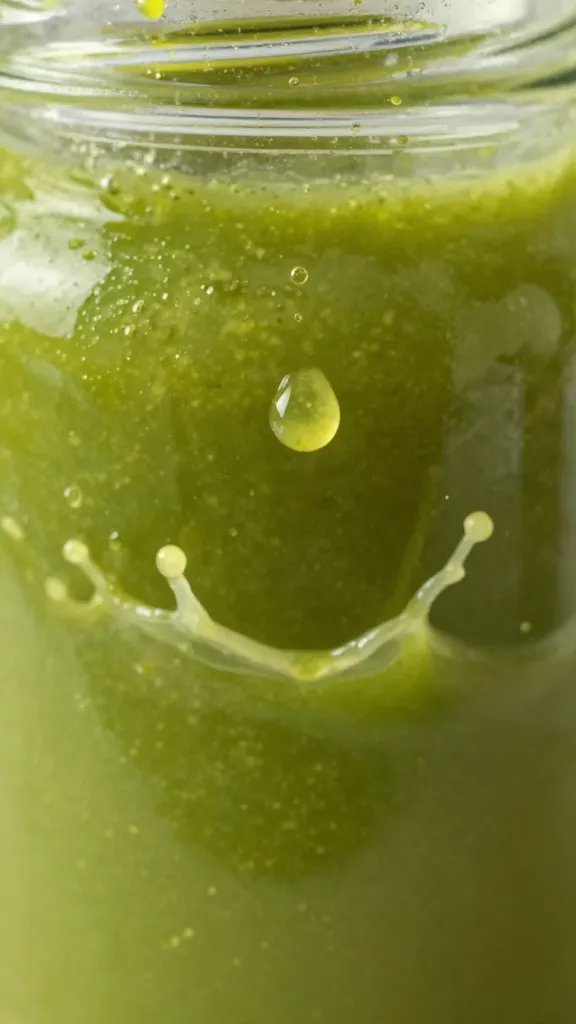Gringos Green Sauce Recipe: Bright, Zippy Flavor Boost 5 Closeup of lime juice droplets splashing near a jar of green sauce