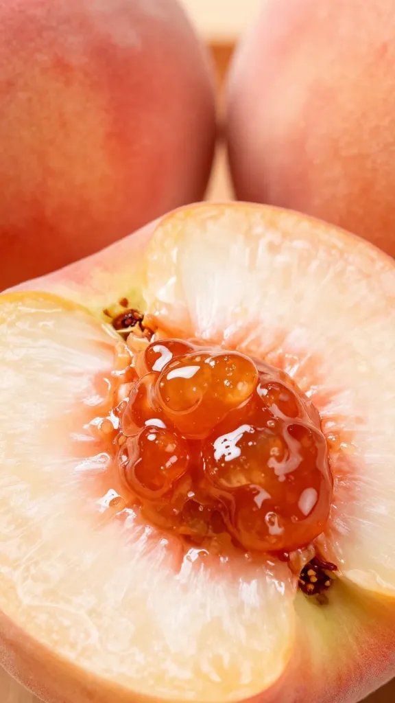 Peach Pepper Jam Recipe for Bold Toast Moments 3 Closeup of peach halves with glistening jam on surface