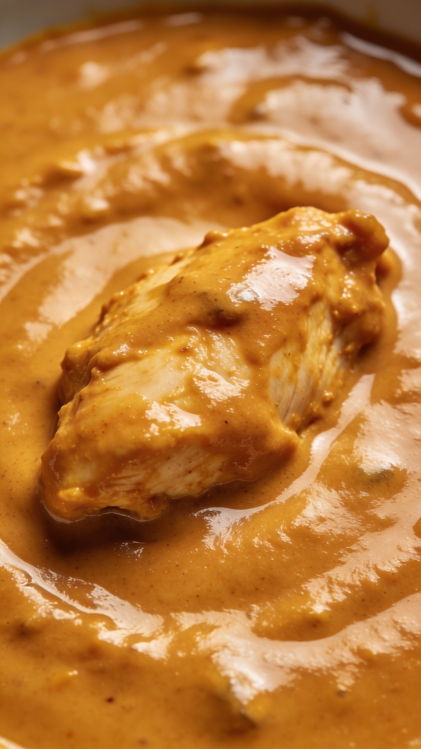Irresistible Butter Chicken Recipe for Weeknights 4 closeup of velvety butter chicken sauce with a single chicken piece