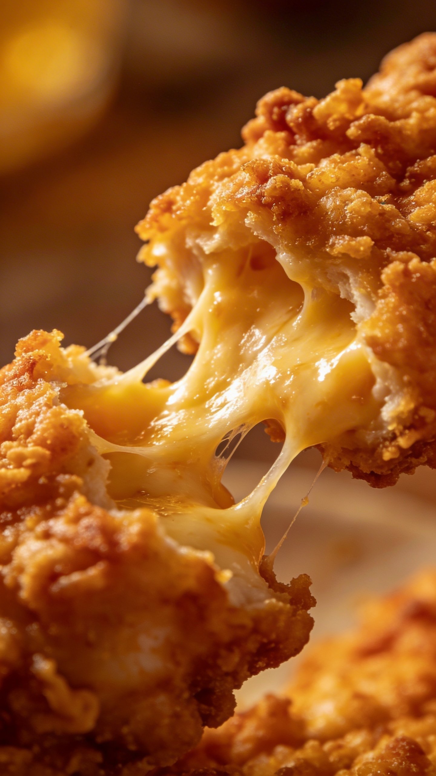 Parmesan Crusted Chicken: Crispy Cheesy Fix 4 Closeup of golden-brown crusted chicken bitten revealing cheesy interior