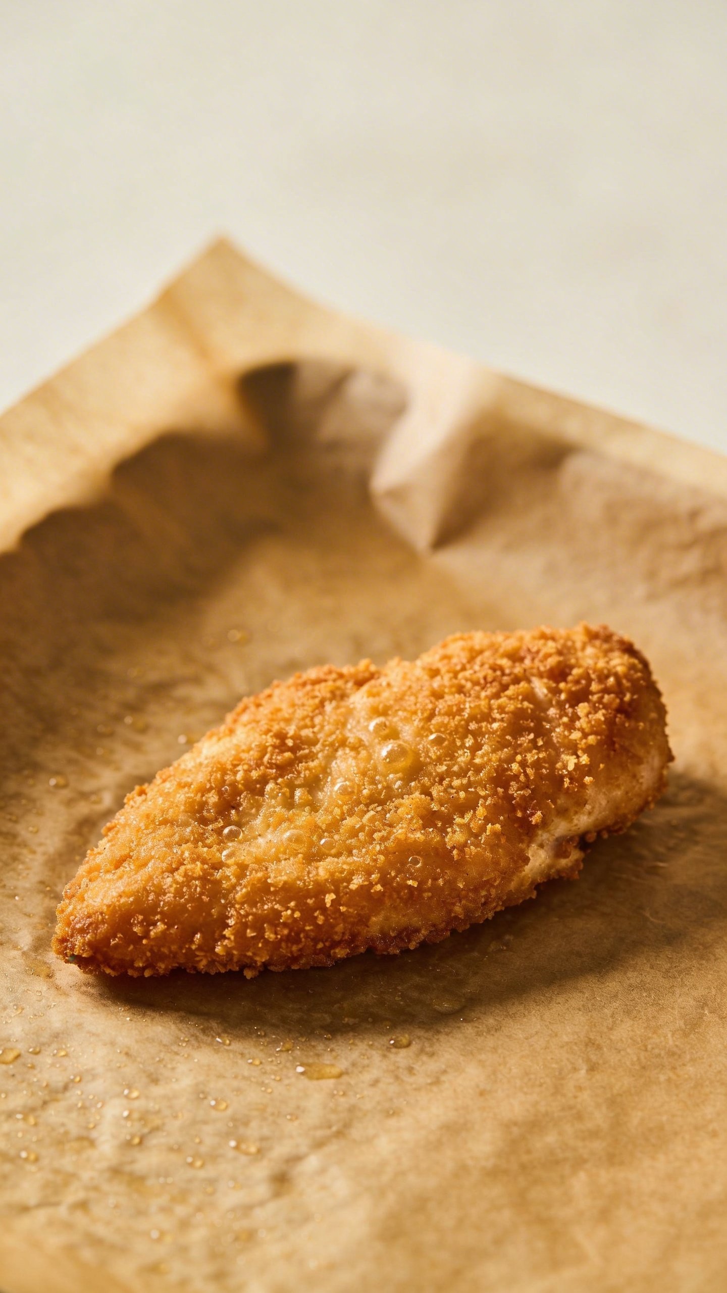 Baked Chicken Parmesan: Easy Weeknight Winner 3 Closeup of a single breaded chicken breast on a parchment-lined sheet