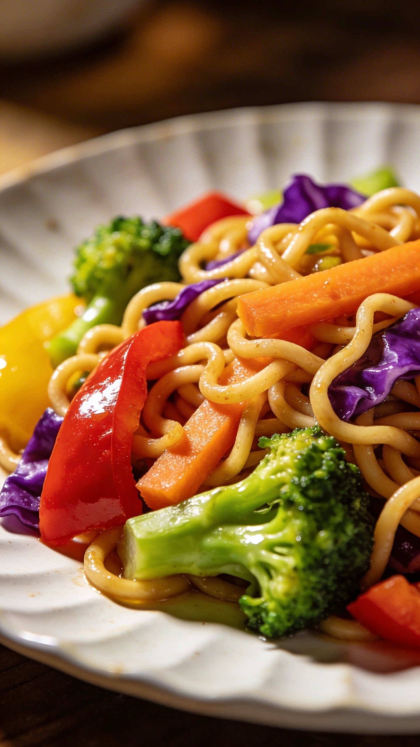 Chicken Noodle Stir Fry: Weeknight Mvp Wins 5 closeup of vibrant mixed vegetables tossed with noodles on plate