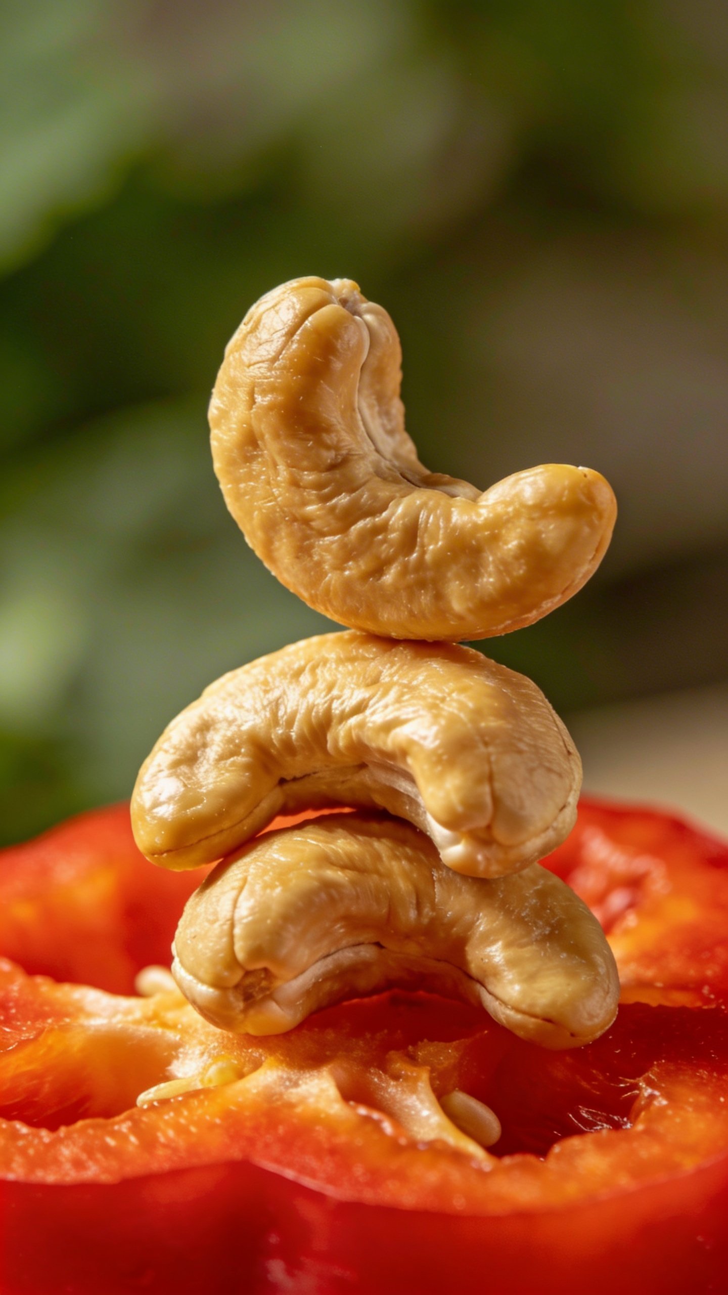 Cashew Chicken Stir Fry: Quick, Irresistible Weeknight Win 5 closeup of cashews resting atop vibrant bell pepper slice