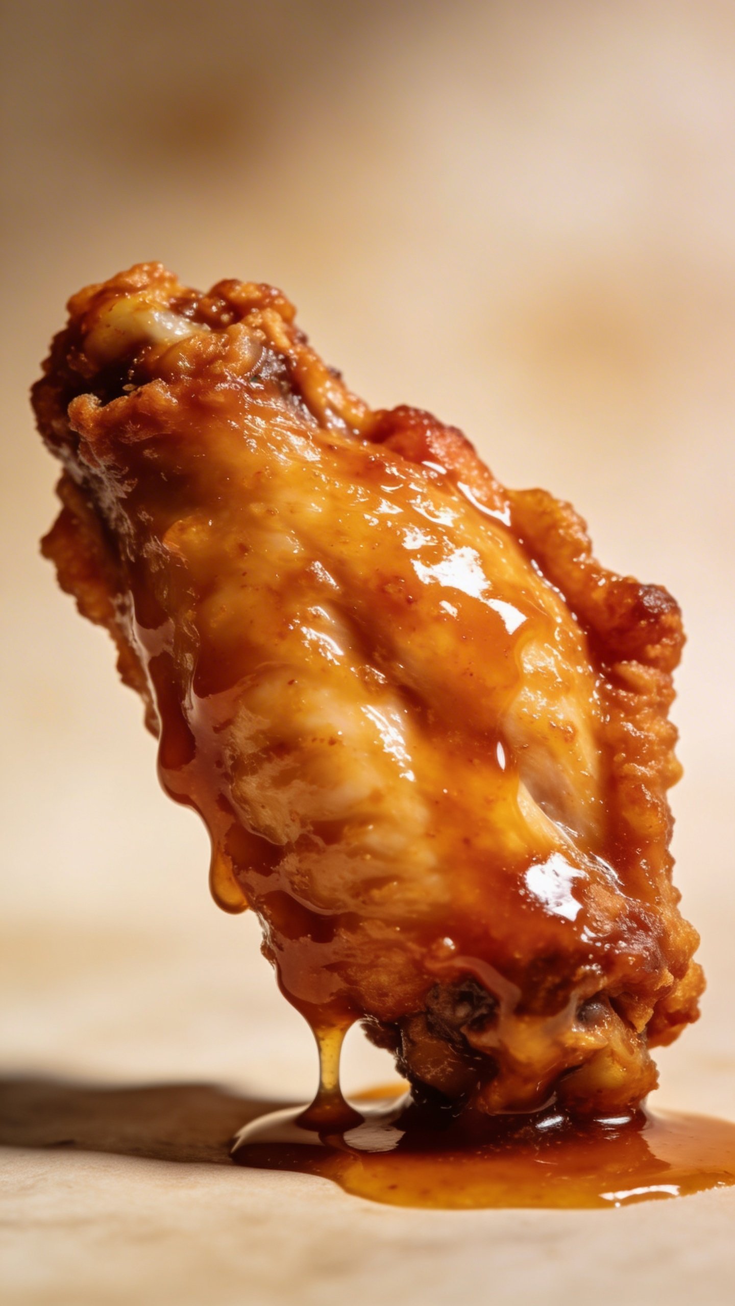 Korean Fried Chicken Recipe: Crispy, Glossy, Addictive Wings 3 Closeup of glossy Korean fried chicken wing, sticky glaze dripping