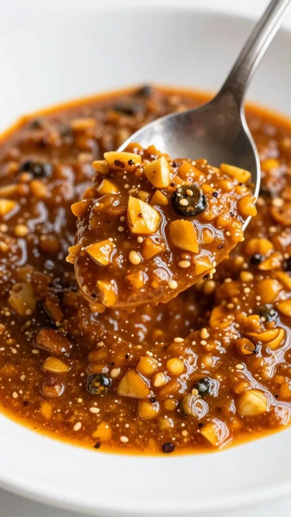 Creamy Tuscan Chicken: One-Pan Weeknight Wow 4 closeup of single spoon dipping into rich Tuscan garlic sauce on plate