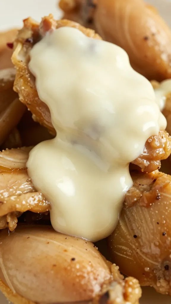 Marry Me Chicken Recipe: One-Skillet Wow Factor 4 closeup of silky garlic cream sauce draped over chicken